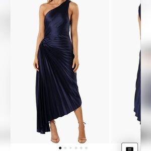 Petal and pup Kleo One-Shoulder Pleated Maxi Dress